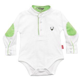 Pfoadl Body langarm/grün 0-3 Mon. (50/56) XS