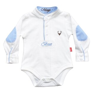 Pfoadl Body langarm/blau 0-3 Mon. (50/56) XS