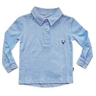 Mogoshirt vichy blau langarm 18-24 Mon. (86/92) kS