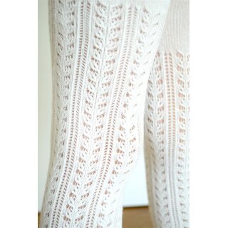 Strumpfhose Oistra Lochmuster winterweiss 15/17
