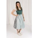 Schürze Savoia DAMEN, Leinen türkis dM - 40/42