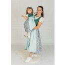 Schürze Savoia DAMEN, Leinen türkis dM - 40/42